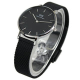 Daniel Wellington Petite Ashfield Black Dial Black Mesh Strap Watch For Women - DW00100202 Buy Now By Daniel Wellington