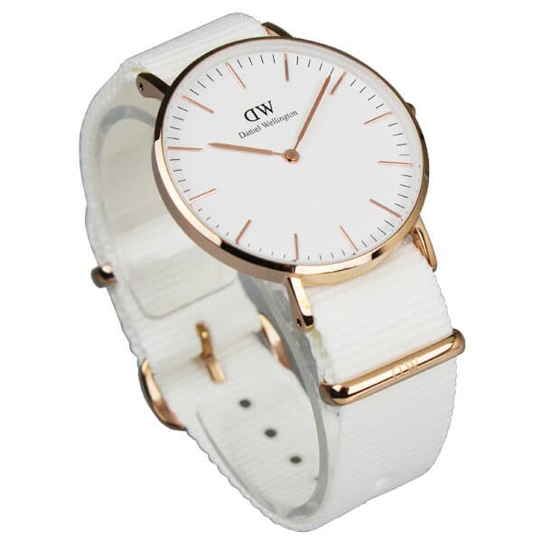 Daniel Wellington Classic Dover White Dial White Nylon Strap Watch For Women - DW00100309 Buy Now By Daniel Wellington