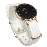 Daniel Wellington Classic Petite Dover Black Dial White NATO Strap Watch For Women - DW001000314 Buy Now By Daniel Wellington