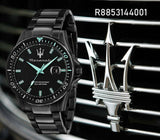 Maserati SFIDA Aqua Edition Analog Black Dial Black Steel Strap Watch For Men - R8853144001 Buy Now By Maserati