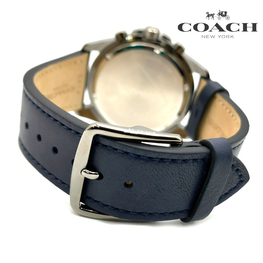 Coach Kent Grey Dial Blue Leather Strap Watch for Men - 14602558 Buy Now By Coach