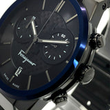 Salvatore Ferragamo Sapphire Chrono Black Dial Black Rubber Strap Watch for Men - SFME00621 Buy Now By Salvatore Ferragamo