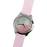 Guess Crush Crystals Silver Dial Pink Rubber Strap Watch for Women - W1223L1 Buy Now By Guess
