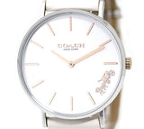 Coach Perry White Dial White Leather Strap Watch for Women - 14503117 Buy Now By Coach