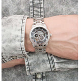 Bulova BVA Dual Aperture Black Dial Silver Steel Strap Watch for Men - 96A119 Buy Now By Bulova