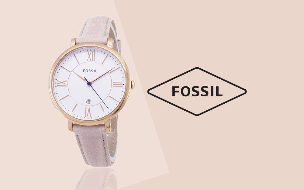 Fossil Jacqueline White Dial Pink Leather Strap Watch for Women - ES3988 Buy Now By Fossil