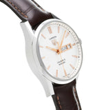 Tag Heuer Carrera Calibre 5 Automatic White Dial Brown Leather Strap Watch for Men - WAR201D.FC6291 Buy Now By Tag Heuer