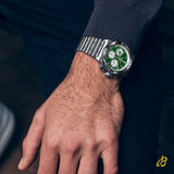Breitling Chronomat B01 42 Six Nations Ireland Green Dial Silver Steel Strap Watch for Men - AB0134A91L1A1 Buy Now By Breitling
