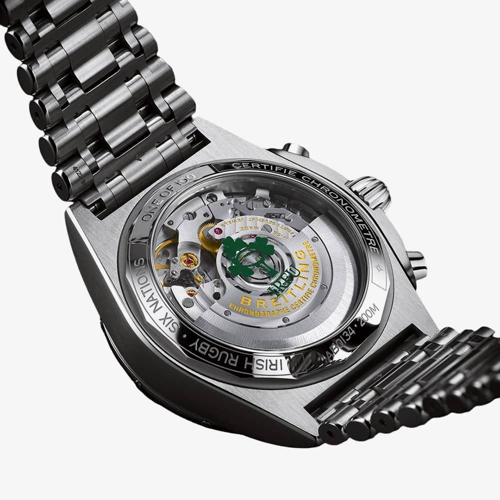Breitling Chronomat B01 42 Six Nations Ireland Green Dial Silver Steel Strap Watch for Men - AB0134A91L1A1 Buy Now By Breitling