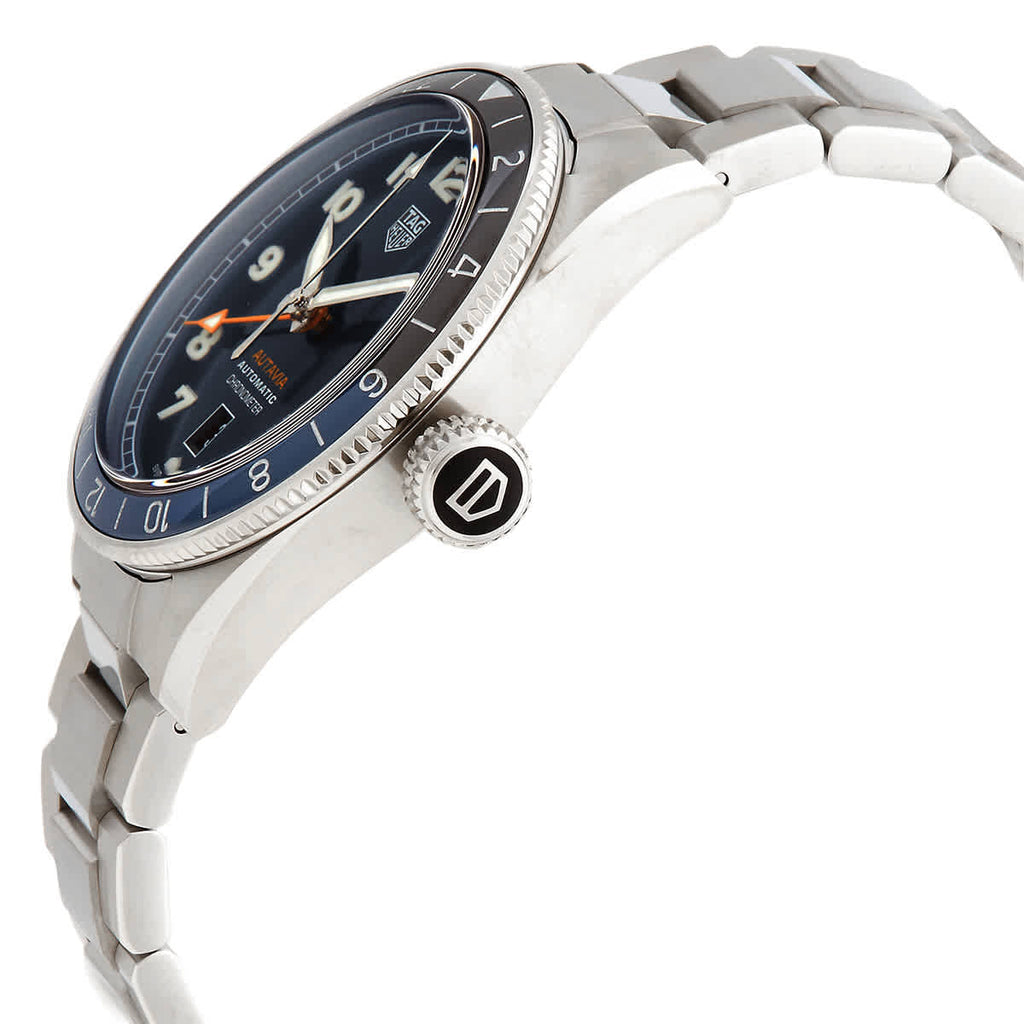 Tag Heuer Autavia Cosc GMT Automatic Blue Dial Silver Steel Strap Watch for Men - WBE511A.BA0650 Buy Now By Tag Heuer