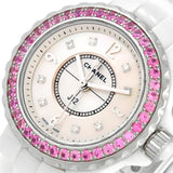 Chanel J12 Quartz Diamonds Mother of Pearl White Dial White Steel Strap Watch for Women - J12 H3243 Buy Now By Chanel