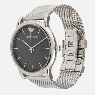 Emporio Armani Luigi Quartz Grey Dial Silver Mesh Bracelet Watch For Men - AR11069 Buy Now By Emporio Armani