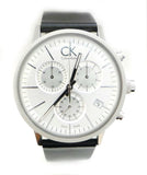 Calvin Klein Post Minimal White Dial Black Leather Strap Watch for Men - K7627120 Buy Now By Calvin Klein