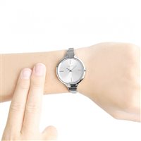 Calvin Klein Lively Silver Dial Silver Steel Strap Watch for Women - K4U23126 Buy Now By Calvin Klein