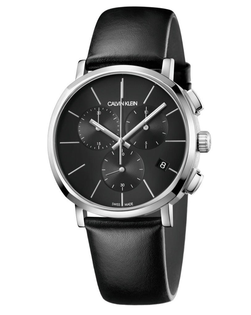 Calvin Klein Posh Black Dial Black Leather Strap Watch for Men - K8Q371C1 Buy Now By Calvin Klein