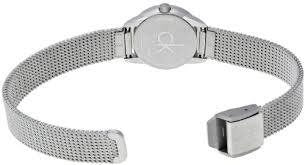 Calvin Klein Minimal Black Dial Silver Mesh Bracelet Watch for Women - K3M53151 Buy Now By Calvin Klein