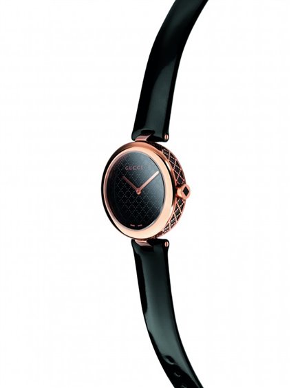 Gucci Diamantissima Quartz Black Dial Black Leather Strap Watch for Women - YA141401 Buy Now By Gucci