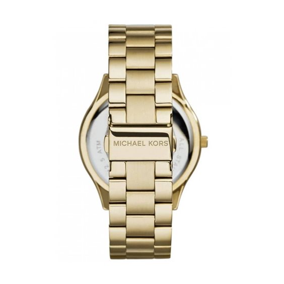 Michael Kors Runway Black Dial Gold Steel Strap Watch for Women - MK3478 Buy Now By Michael Kors