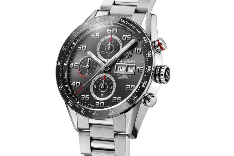 Tag Heuer Carrera Chronograph Black Dial Silver Steel Strap Watch for Men - CBN2A1AA.BA0643 Buy Now By Tag Heuer