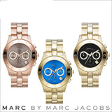 Marc Jacobs Blade Chronograph Blue Dial Gold Steel Strap Watch for Women - MBM3307 Buy Now By Marc Jacobs