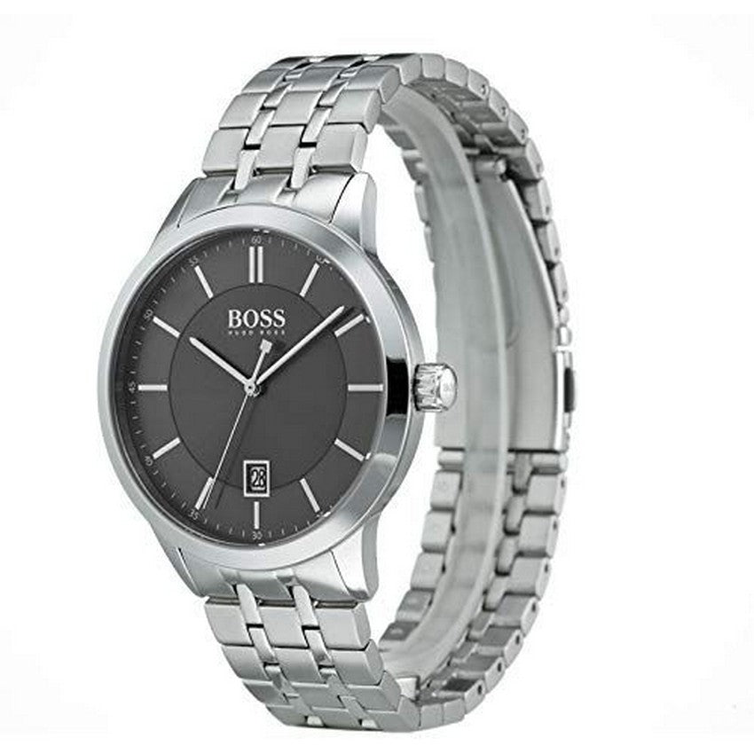 Hugo Boss Officer Black Dial Silver Steel Strap Watch for Men - 1513614 Buy Now By Hugo Boss