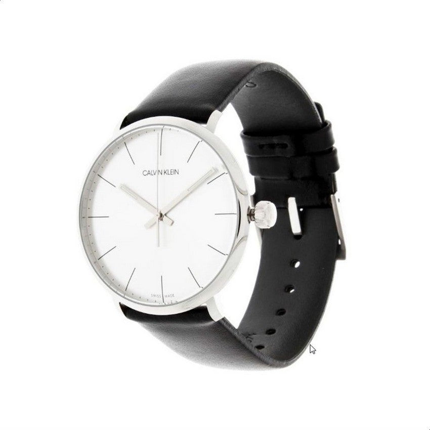 Calvin Klein High Noon Quartz White Dial Black Leather Strap Watch for Men - K8M211C6 Buy Now By Calvin Klein