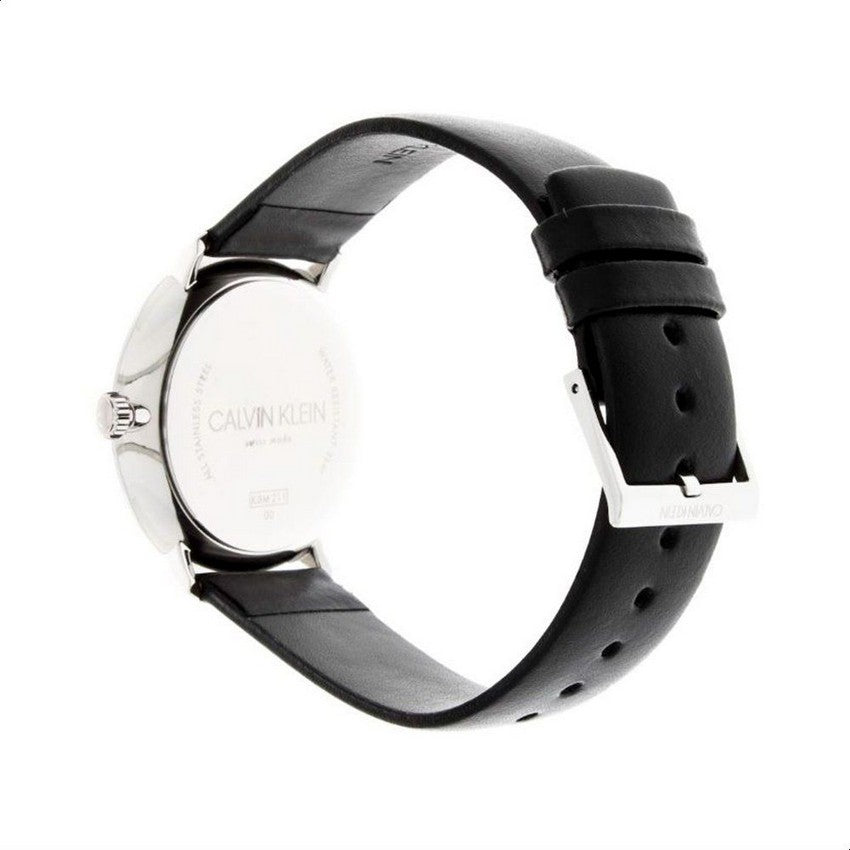 Calvin Klein High Noon Quartz White Dial Black Leather Strap Watch for Men - K8M211C6 Buy Now By Calvin Klein