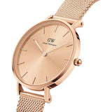 Daniel Wellington Petite Rose Gold Dial Rose Gold Mesh Bracelet Watch For Women - DW00100470 Buy Now By Daniel Wellington