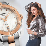 Tissot PR 100 Sport Chic Diamonds Mother of Pearl Dial Two Tone Steel Strap Watch for Women - T101.910.22.116.00 Buy Now By Tissot