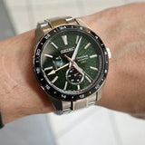 Seiko Presage Sharp Edged Series GMT Green Dial Silver Steel Strap Watch For Men - SPB219J1 Buy Now By Seiko