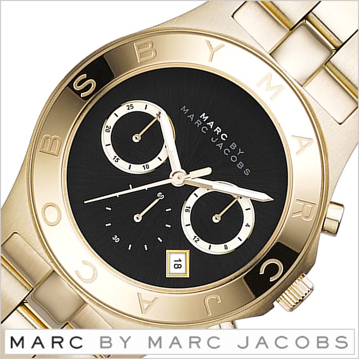 Marc Jacobs Blade Chronograph Black Dial Gold Steel Strap Watch for Women - MBM3309 Buy Now By Marc Jacobs