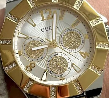 Guess Sunray Multifunction Silver Dial Two Tone Steel Strap Watch for Women - GW0616L2 Buy Now By Guess