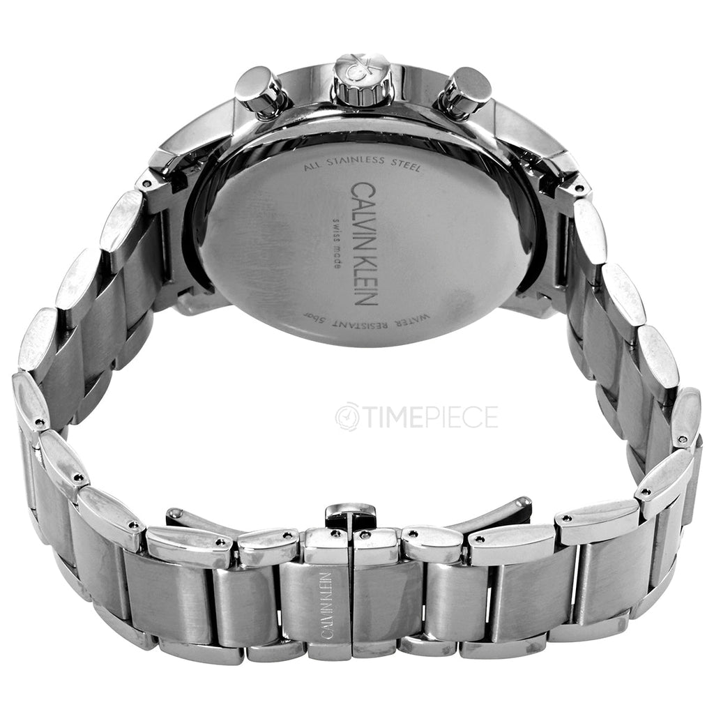 Calvin Klein City Chronograph Blue Dial Silver Steel Strap Watch for Men - K2G2714N Buy Now By Calvin Klein