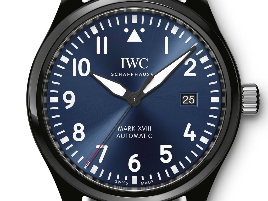 IWC Pilot’s Watch Mark XVIII Edition “Laureus Sport for Good Foundation" Blue Dial Black Nylon Strap Watch for Men - IW324703 Buy Now By IWC