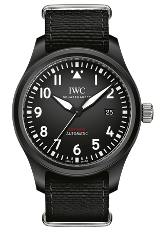 IWC Pilot Watch Chronograph Top Gun Edition Black Dial Black Nylon Strap Watch for Men - IW326901 Buy Now By IWC