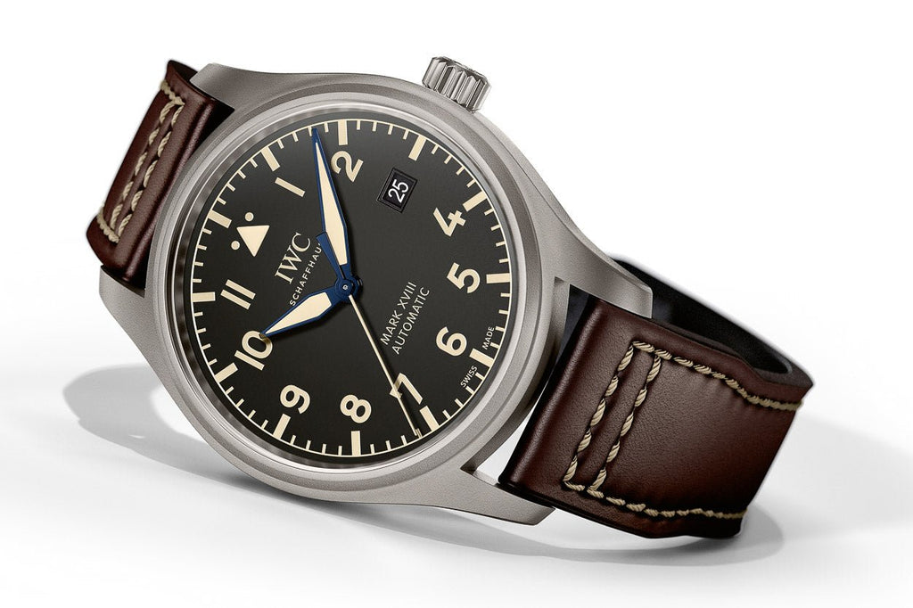IWC Pilot's Watch Mark XVIII 40mm Black Dial Brown Leather Strap Watch for Men - IW327006 Buy Now By IWC