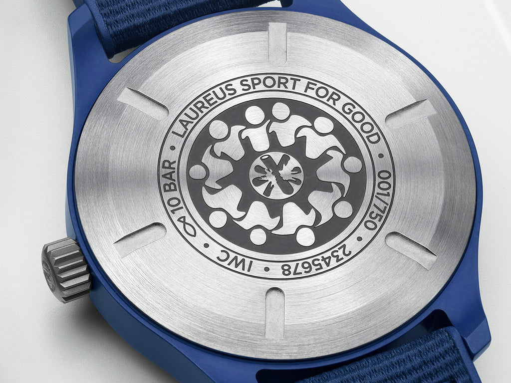 IWC Pilot’s Watch Automatic "Laureus Sport for Good" Edition Blue Dial Blue Nylon Strap Watch for Men - IW328101 Buy Now By IWC