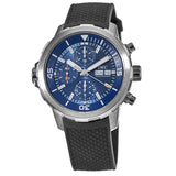 IWC Aquatimer Automatic Chronograph 44mm Blue Dial Black Rubber Strap Watch for Men - IW376805 Buy Now By IWC