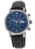IWC Portofino Chronograph Blue Dial Black Leather Strap Watch for Men - IW391023 Buy Now By IWC