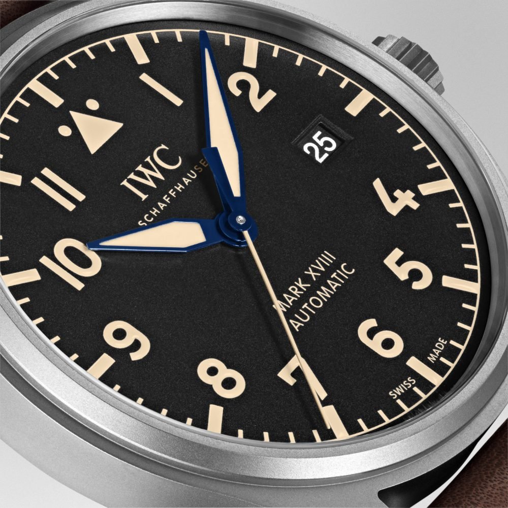 IWC Pilot's Watch Mark XVIII 40mm Black Dial Brown Leather Strap Watch for Men - IW327006 Buy Now By IWC