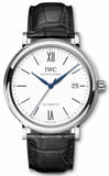 IWC Portofino Automatic '150 Years' Edition Automatic White Dial Black Leather Strap Watch for Men - IW356519 Buy Now By IWC