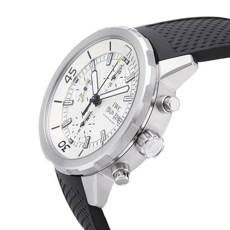 IWC Aquatimer Chronograph White Dial Black Rubber Strap Watch for Men - IW376801 Buy Now By IWC