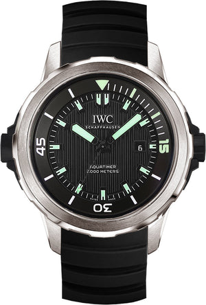 IWC Aquatimer Automatic 2000 Black Dial Black Rubber Strap Watch for Men - IW358002 Buy Now By IWC