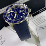IWC Aquatimer Chronograph Blue Dial Blue Rubber Strap Watch for Men - IW376711 Buy Now By IWC