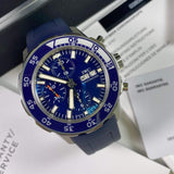 IWC Aquatimer Chronograph Blue Dial Blue Rubber Strap Watch for Men - IW376711 Buy Now By IWC