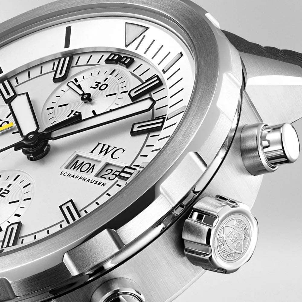 IWC Aquatimer Chronograph White Dial Black Rubber Strap Watch for Men - IW376801 Buy Now By IWC