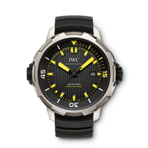 IWC Aquatimer Automatic 2000 Black Dial Black Rubber Strap Watch for Men - IW358001 Buy Now By IWC