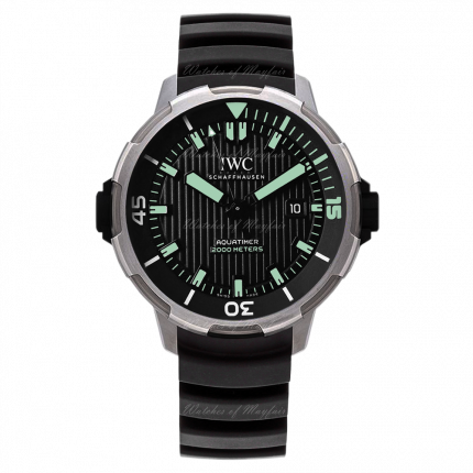 IWC Aquatimer Automatic 2000 Black Dial Black Rubber Strap Watch for Men - IW358002 Buy Now By IWC