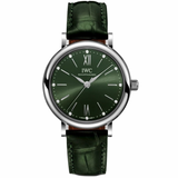 IWC Portofino Automatic Green Dial Green Leather Strap Watch for Women - IW357405 Buy Now By IWC