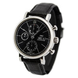 IWC Portofino Chronograph Black Dial Black Leather Strap Watch for Men - IW391029 Buy Now By IWC